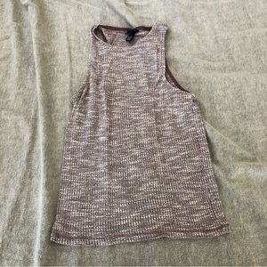 Aeropostale Heather Maroon Red Cropped Tank Top